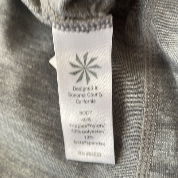 Athleta Leggings Pants Womens Large Gray White High Rise Athletic Activewear Gym - Picture 7 of 9